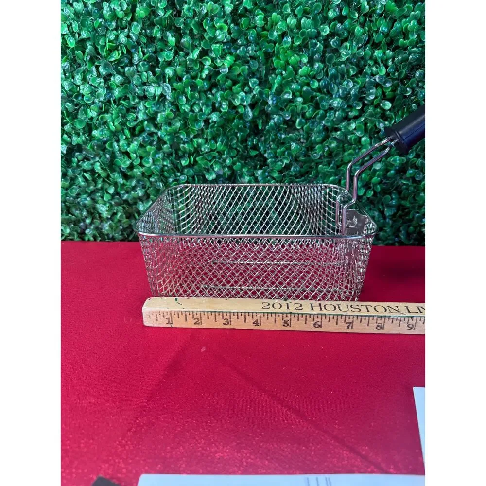 New T-Fal Mini Fryer Replacement Basket Stainless Steel Wire Mesh Long Handle